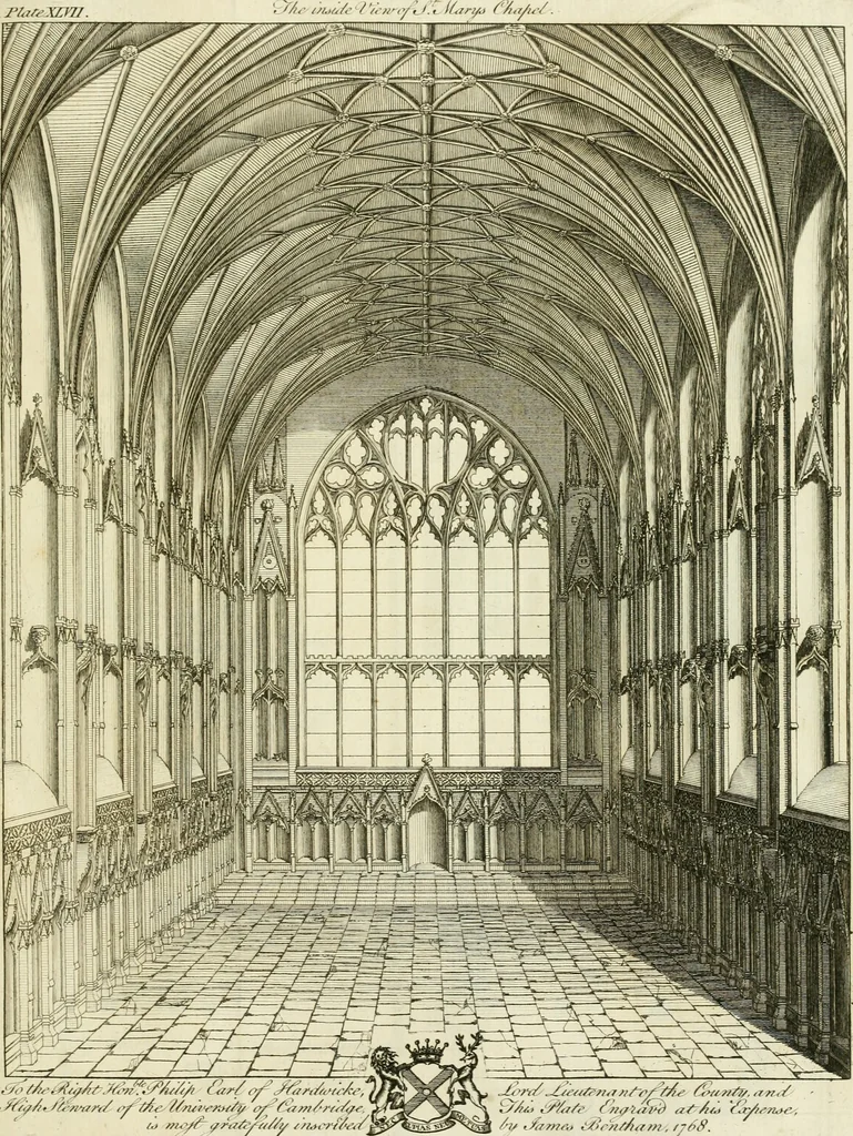 An illustration from The history and antiquities of the conventual and cathedral church of Ely : from the foundation of the monastery, A.D. 673 to the year 1771 : illustrated with copper-plates, 1771, leaf 404
