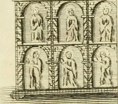 An illustration from The history and antiquities of the conventual and cathedral church of Ely : from the foundation of the monastery, A.D. 673 to the year 1771 : illustrated with copper-plates, 1771, leaf 406