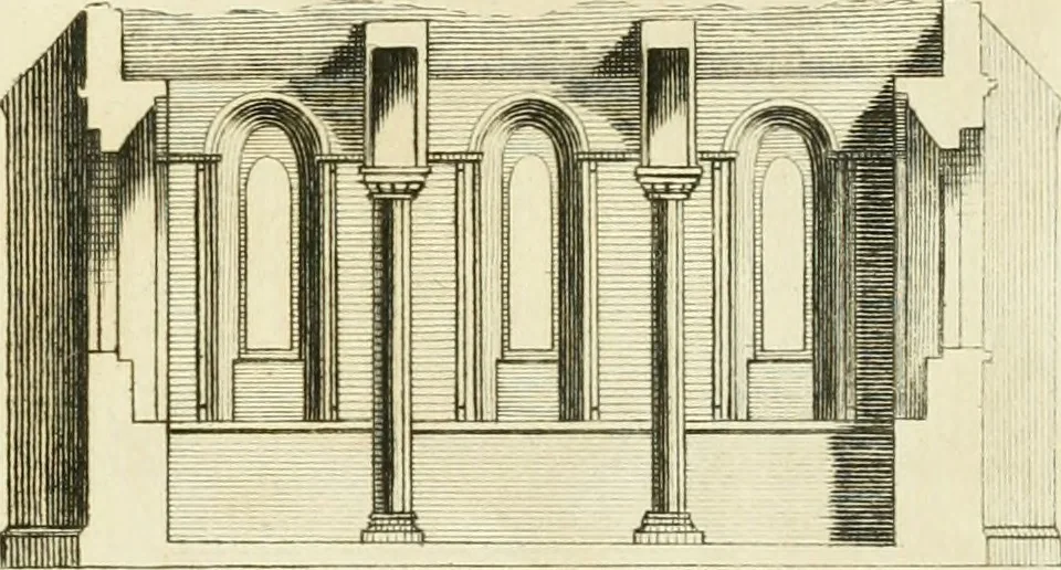An illustration from The history and antiquities of the conventual and cathedral church of Ely : from the foundation of the monastery, A.D. 673 to the year 1771 : illustrated with copper-plates, 1771, leaf 406