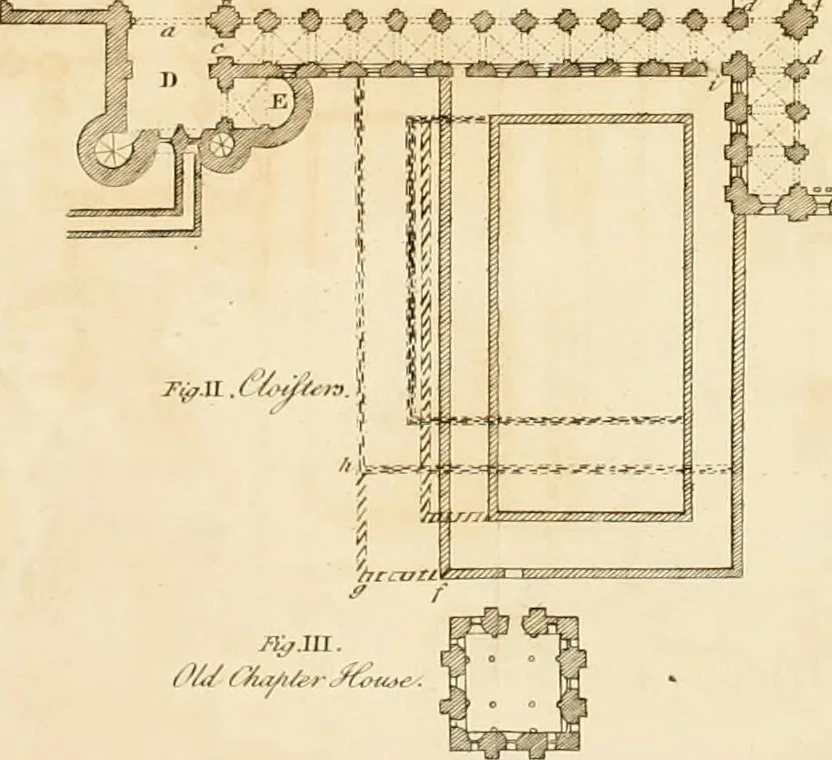 An illustration from The history and antiquities of the conventual and cathedral church of Ely : from the foundation of the monastery, A.D. 673 to the year 1771 : illustrated with copper-plates, 1771, leaf 407
