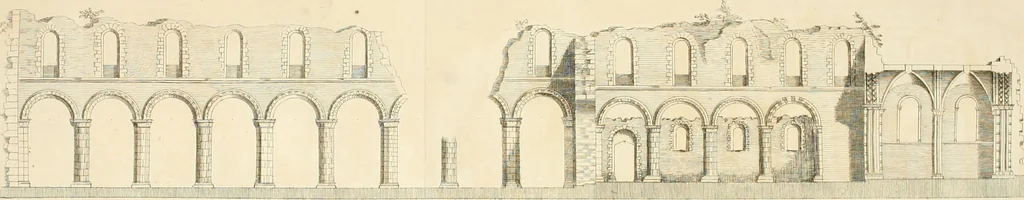 An illustration from The history and antiquities of the conventual and cathedral church of Ely : from the foundation of the monastery, A.D. 673 to the year 1771 : illustrated with copper-plates, 1771, leaf 55