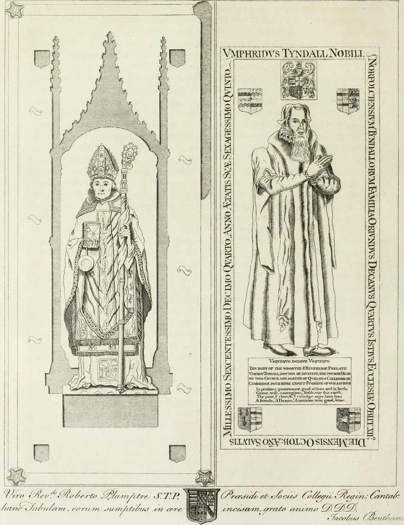 An illustration from The history and antiquities of the Conventual & Cathedral Church of Ely : from the foundation of the monastery, A.D. 673, to the year 1771 : illustrated with copper plates, 1812, leaf 279