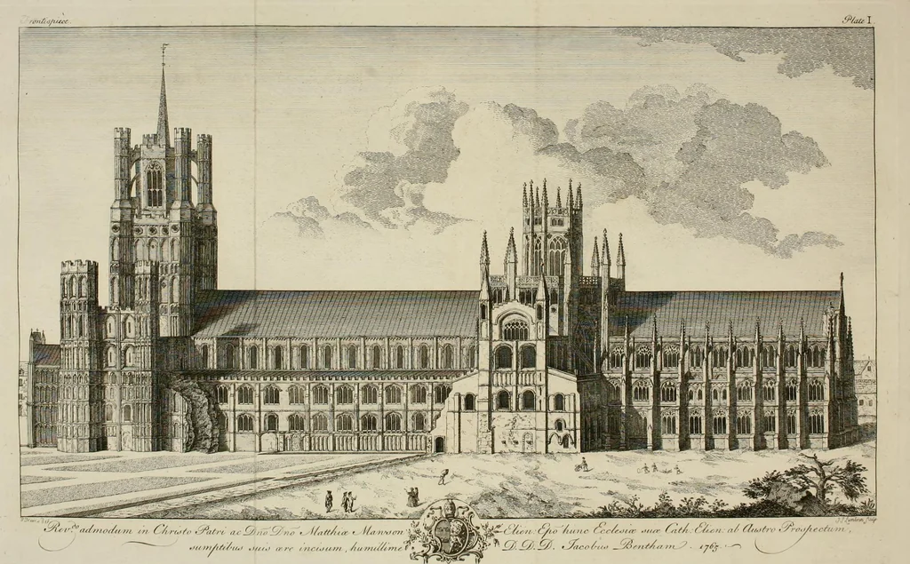 An illustration from The history and antiquities of the Conventual & Cathedral Church of Ely : from the foundation of the monastery, A.D. 673, to the year 1771 : illustrated with copper plates, 1812, leaf 331