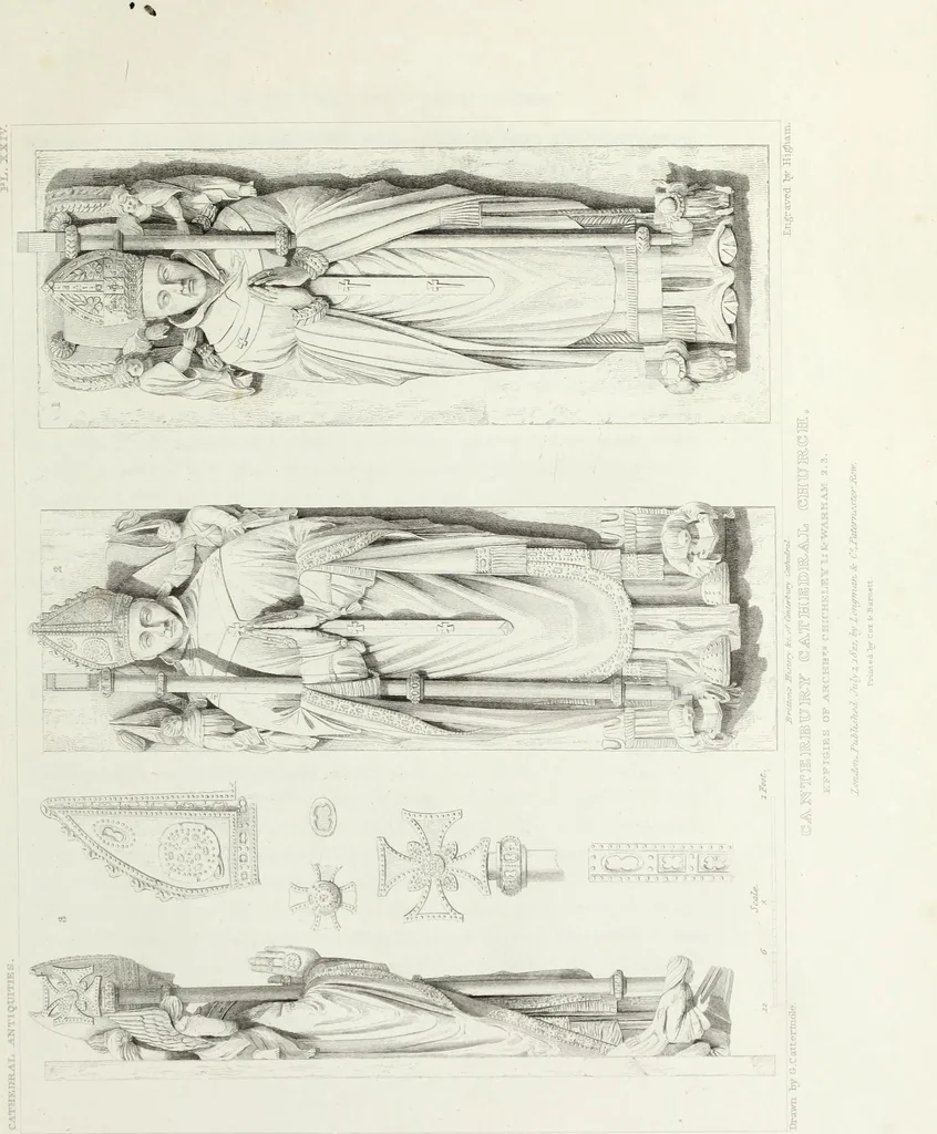 An illustration from The history and antiquities of the metropolitical church of Canterbury; illustrated by a series of engravings of views, elevations, plans, and details of the architecture of that edifice: with biographical anecdotes of the archbishops, etc, 1836, leaf 122