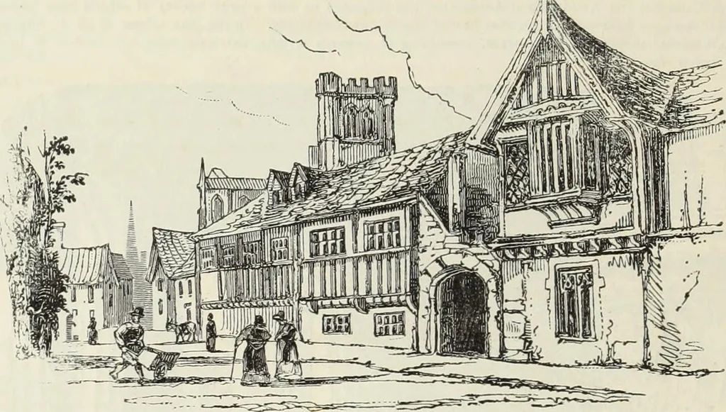 An illustration from The history and antiquities of the metropolitical church of Canterbury; illustrated by a series of engravings of views, elevations, plans, and details of the architecture of that edifice: with biographical anecdotes of the archbishops, etc, 1836, leaf 175