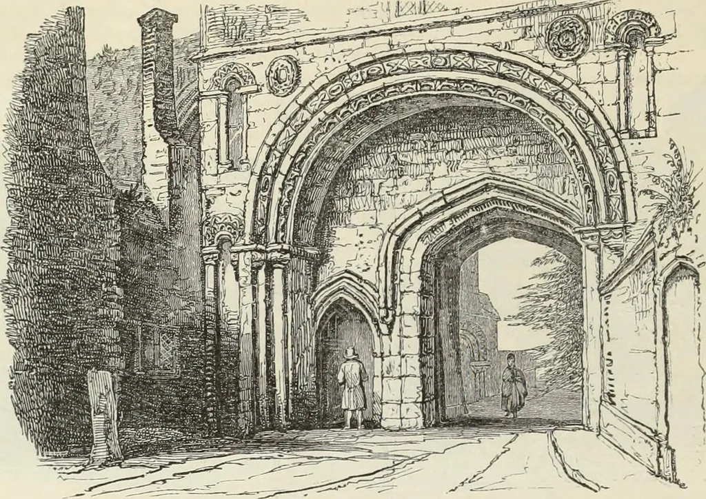 An illustration from The history and antiquities of the metropolitical church of Canterbury; illustrated by a series of engravings of views, elevations, plans, and details of the architecture of that edifice: with biographical anecdotes of the archbishops, etc, 1836, leaf 177