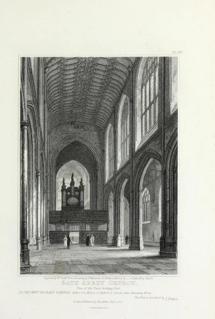 An illustration from The history and antiquities of Bath Abbey Church: including biographical anecdotes of the most distinguished persons interred in that edifice; with an essay on epitaphs, in which its principal monumental inscriptions are recorded. Illustrated by a series of engravings .., 1825, leaf 192