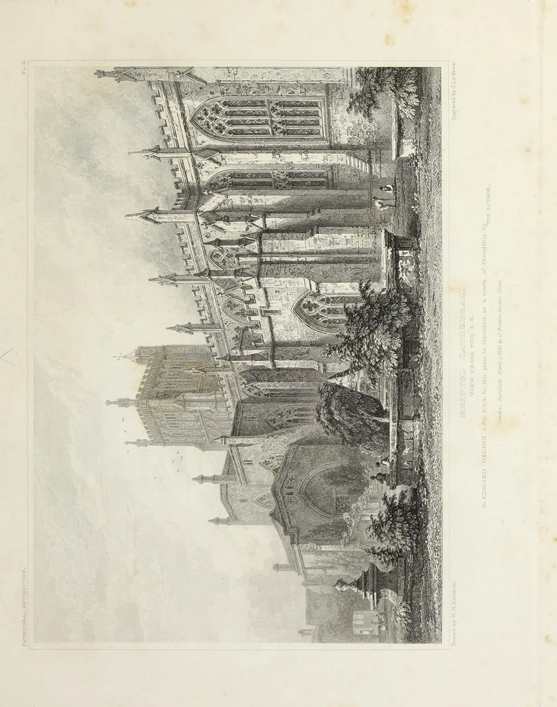 An illustration from The history and antiquities of the abbey and cathedral church of Bristol : illustrated by a series of engravings of views, elevations, plans, and details of that edifice : with biographical anecdotes of eminent persons connected with the establishment, 1836, leaf 106