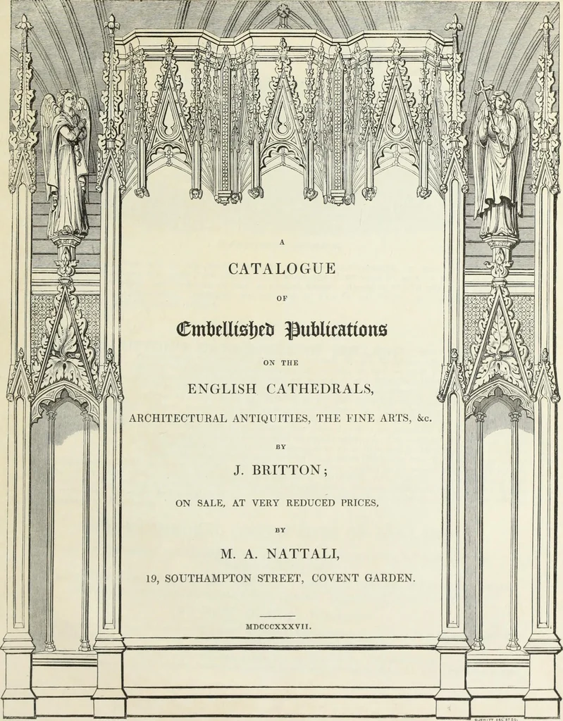 An illustration from The history and antiquities of the abbey and cathedral church of Bristol : illustrated by a series of engravings of views, elevations, plans, and details of that edifice : with biographical anecdotes of eminent persons connected with the establishment, 1836, leaf 110