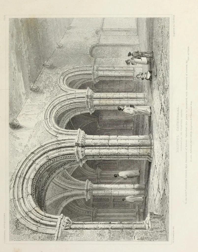 An illustration from The history and antiquities of the abbey and cathedral church of Bristol : illustrated by a series of engravings of views, elevations, plans, and details of that edifice : with biographical anecdotes of eminent persons connected with the establishment, 1836, leaf 90