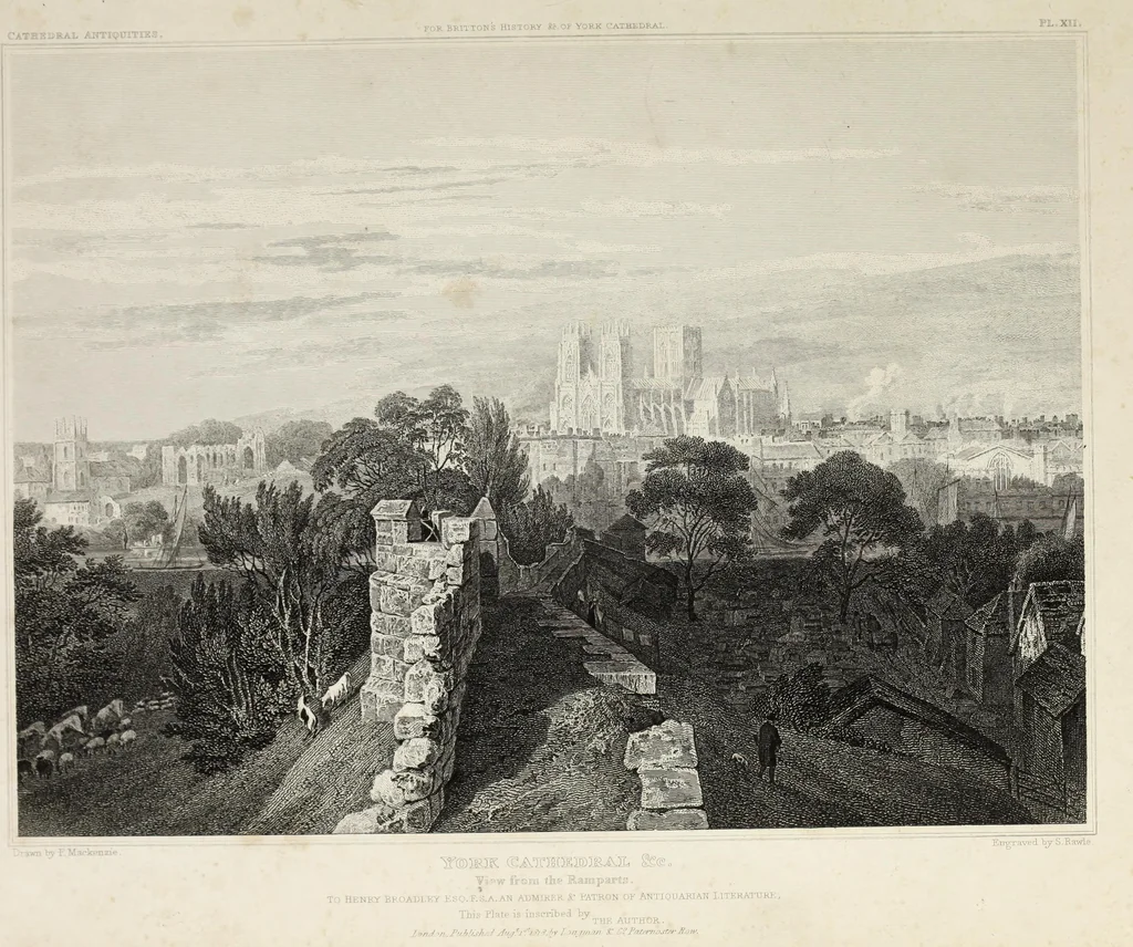 An illustration from The history and antiquities of the metropolitical church of York : illustrated by a series of engravings of views, elevations, plans and details of the architecture of that edifice : with biographical anecdotes of the archbishops, 1836, leaf 124