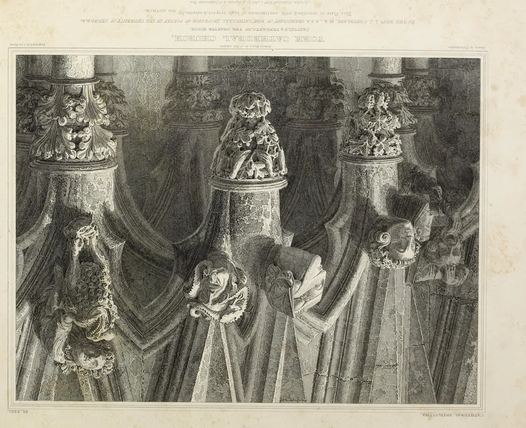 An illustration from The history and antiquities of the metropolitical church of York : illustrated by a series of engravings of views, elevations, plans and details of the architecture of that edifice : with biographical anecdotes of the archbishops, 1836, leaf 158