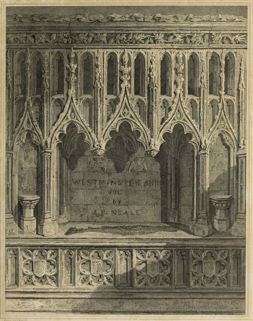 An illustration from The history and antiquities of the abbey church of St. Peter, Westminster : including notices and biographical memoirs of the abbots and deans of that foundation, 1818, leaf 6