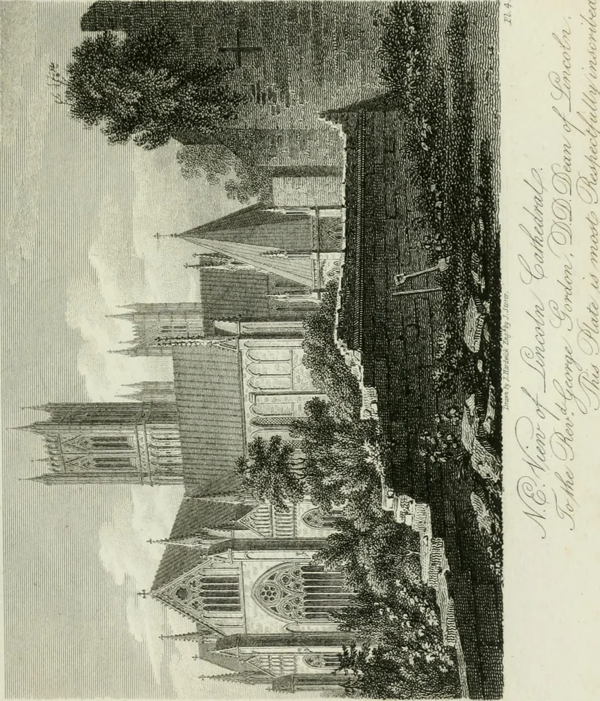 An illustration from History and antiquities of the cathedral churches of Great Britain : illustrated with a series of highly-finished engravings, exhibiting general and particular views, ground plans, and all the architectural features and ornaments in the various styles of building used in our ecclesiastical edifices, 1814, leaf 134
