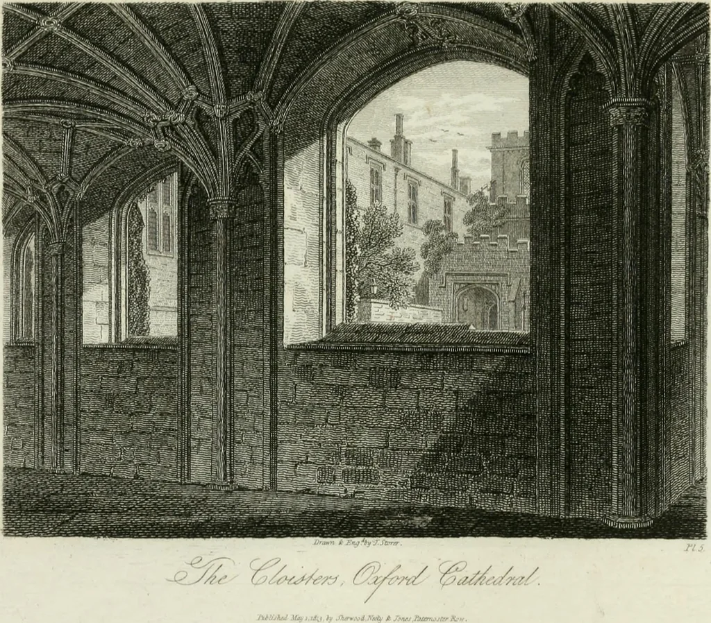 An illustration from History and antiquities of the cathedral churches of Great Britain : illustrated with a series of highly-finished engravings, exhibiting general and particular views, ground plans, and all the architectural features and ornaments in the various styles of building used in our ecclesiastical edifices, 1814, leaf 172