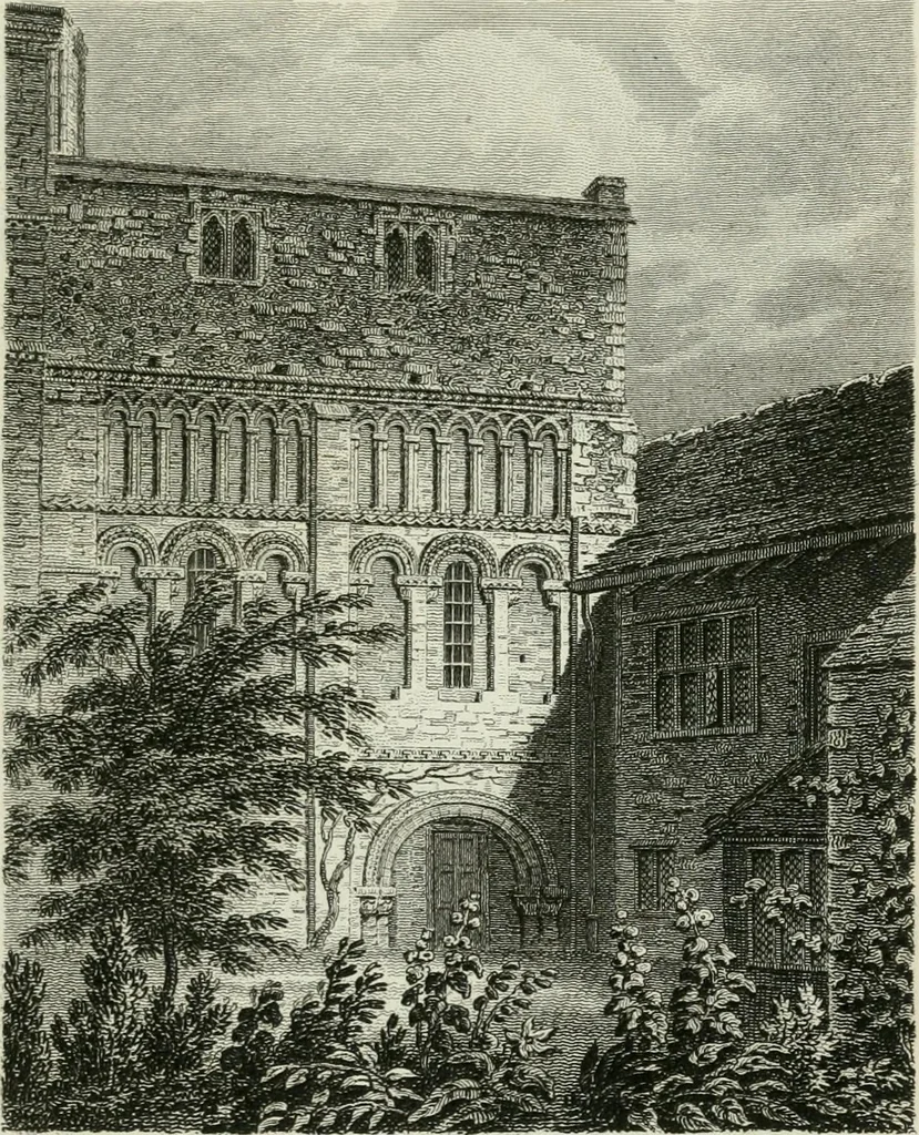 An illustration from History and antiquities of the cathedral churches of Great Britain : illustrated with a series of highly-finished engravings, exhibiting general and particular views, ground plans, and all the architectural features and ornaments in the various styles of building used in our ecclesiastical edifices, 1814, leaf 56