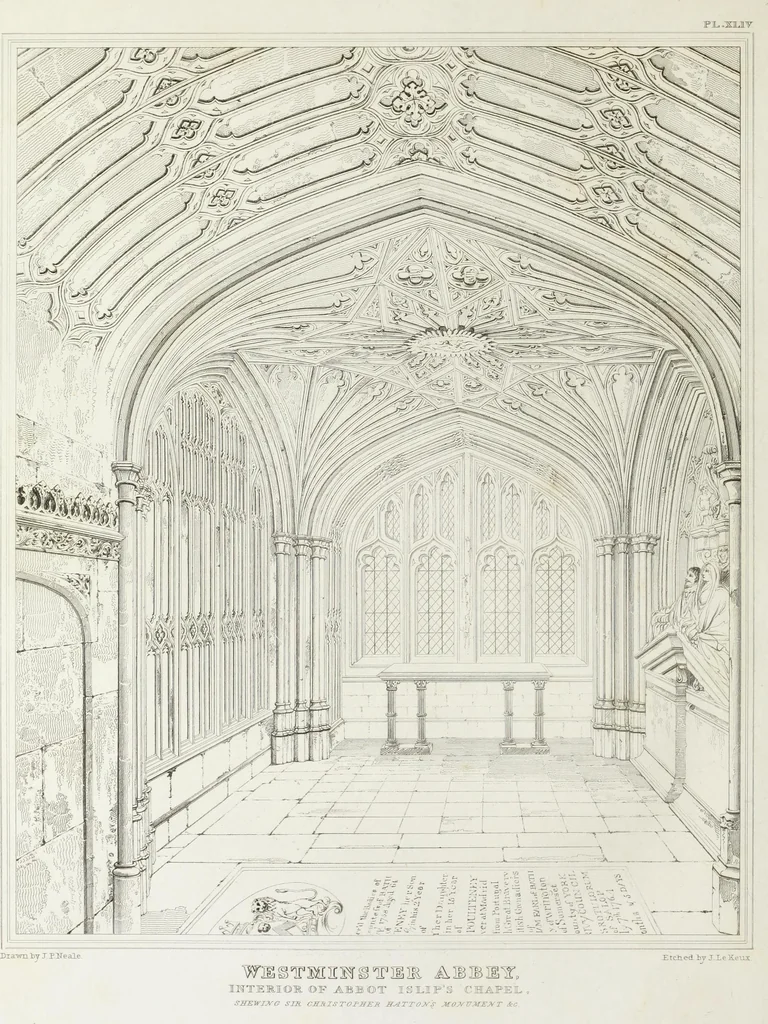 An illustration from The history and antiquities of the abbey church of St. Peter, Westminster : including notices and biographical memoirs of the abbots and deans of that foundation, 1818, leaf 271