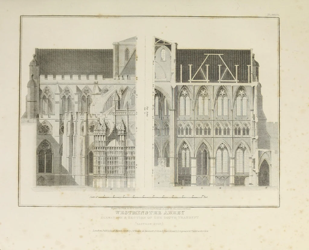 An illustration from The history and antiquities of the abbey church of St. Peter, Westminster : including notices and biographical memoirs of the abbots and deans of that foundation, 1818, leaf 34
