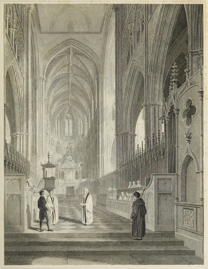 An illustration from The history and antiquities of the abbey church of St. Peter, Westminster : including notices and biographical memoirs of the abbots and deans of that foundation, 1818, leaf 84