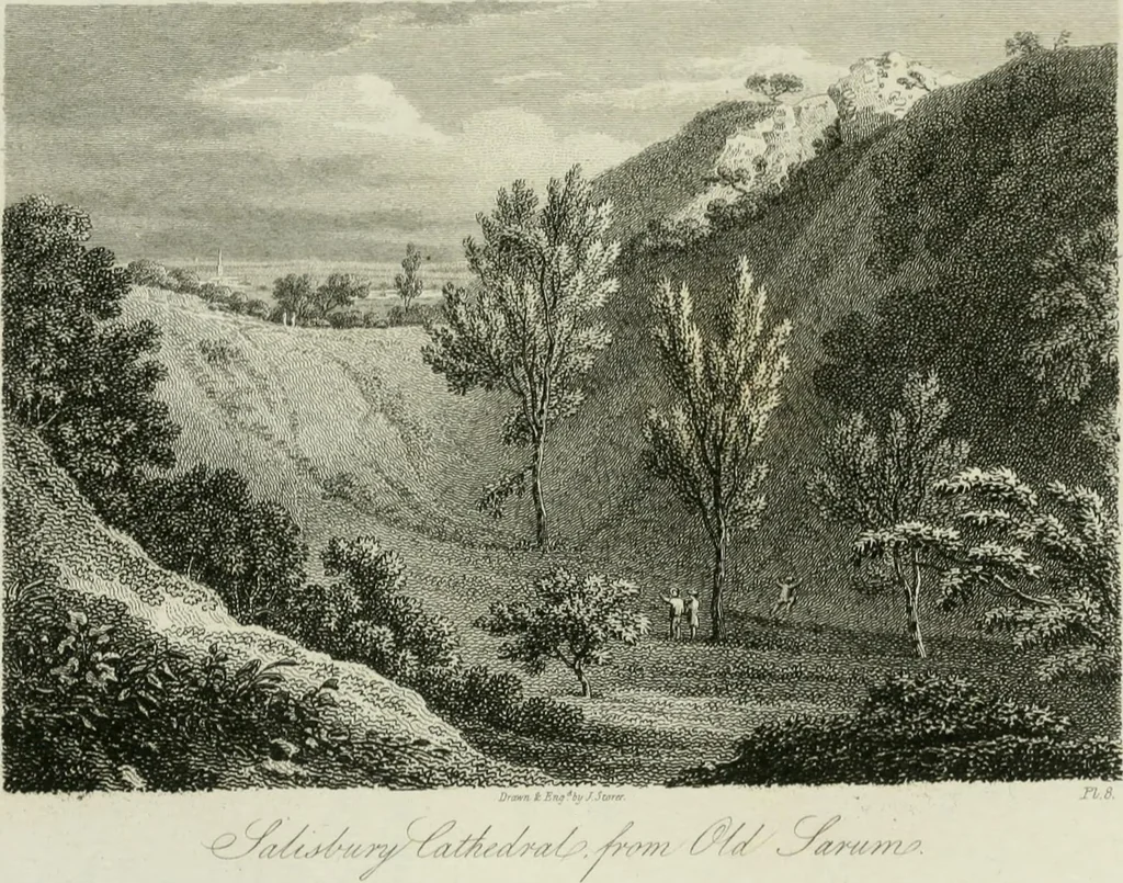 An illustration from History and antiquities of the cathedral churches of Great Britain : illustrated with a series of highly-finished engravings, exhibiting general and particular views, ground plans, and all the architectural features and ornaments in the various styles of building used in our ecclesiastical edifices, 1814, leaf 142