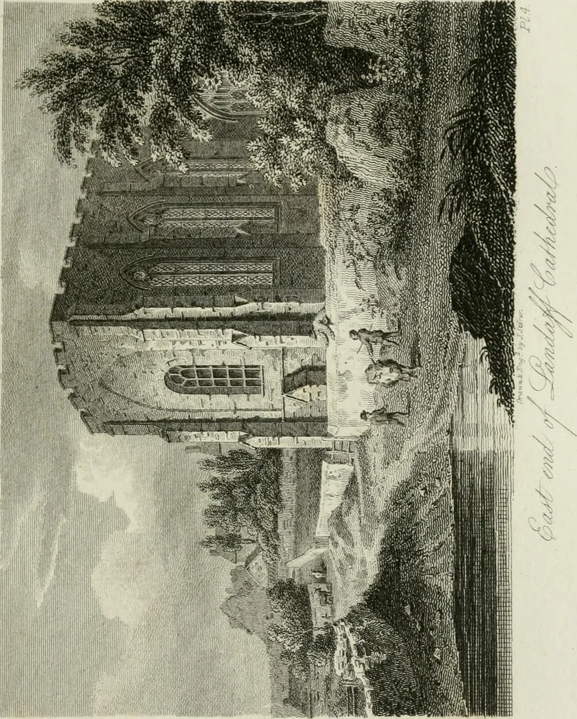 An illustration from History and antiquities of the cathedral churches of Great Britain : illustrated with a series of highly-finished engravings, exhibiting general and particular views, ground plans, and all the architectural features and ornaments in the various styles of building used in our ecclesiastical edifices, 1814, leaf 100