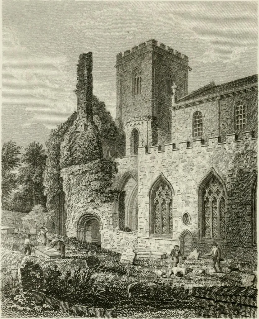 An illustration from History and antiquities of the cathedral churches of Great Britain : illustrated with a series of highly-finished engravings, exhibiting general and particular views, ground plans, and all the architectural features and ornaments in the various styles of building used in our ecclesiastical edifices, 1814, leaf 103