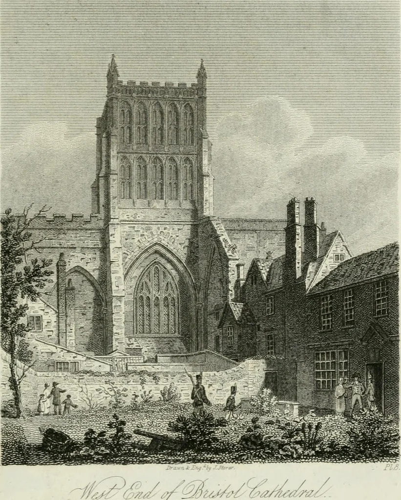 An illustration from History and antiquities of the cathedral churches of Great Britain : illustrated with a series of highly-finished engravings, exhibiting general and particular views, ground plans, and all the architectural features and ornaments in the various styles of building used in our ecclesiastical edifices, 1814, leaf 142
