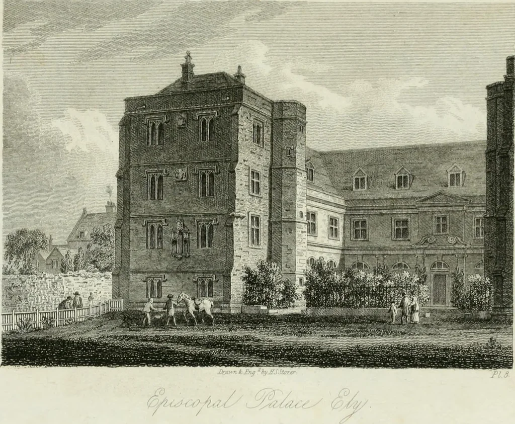 An illustration from History and antiquities of the cathedral churches of Great Britain : illustrated with a series of highly-finished engravings, exhibiting general and particular views, ground plans, and all the architectural features and ornaments in the various styles of building used in our ecclesiastical edifices, 1814, leaf 244