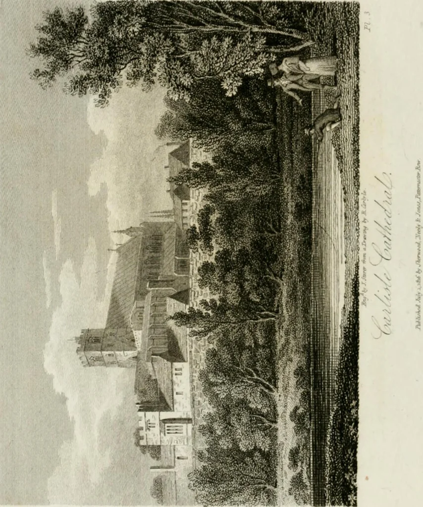 An illustration from History and antiquities of the cathedral churches of Great Britain : illustrated with a series of highly-finished engravings, exhibiting general and particular views, ground plans, and all the architectural features and ornaments in the various styles of building used in our ecclesiastical edifices, 1814, leaf 31