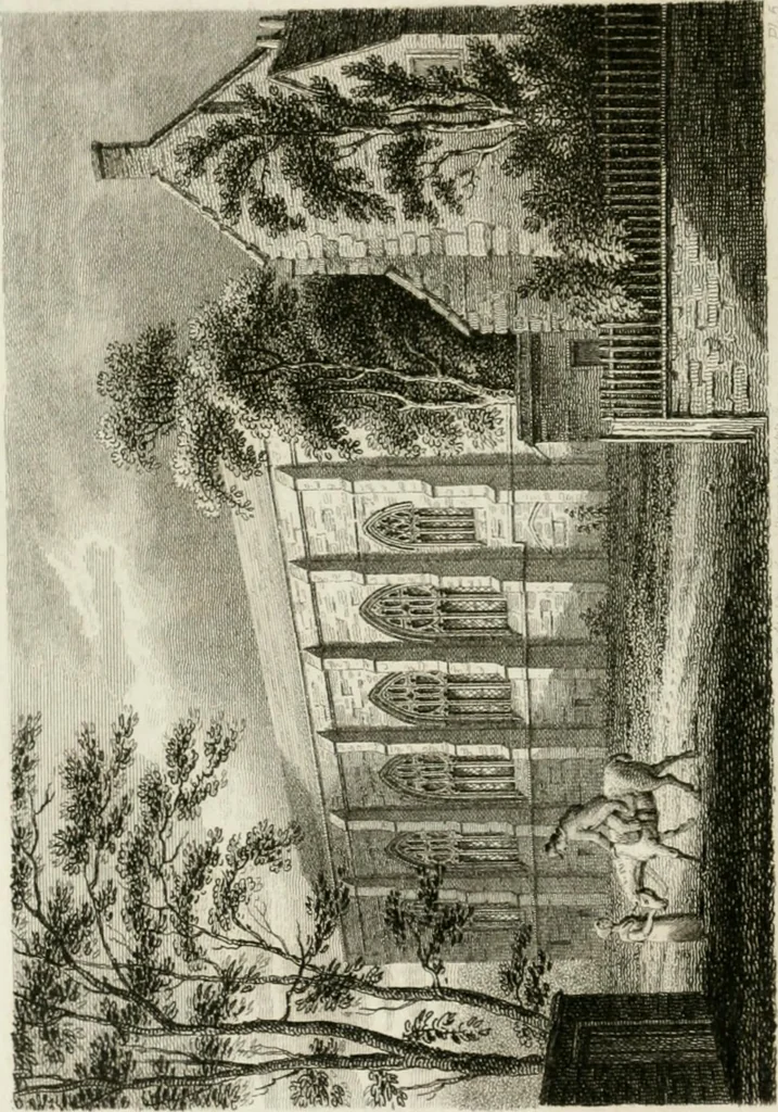 An illustration from History and antiquities of the cathedral churches of Great Britain : illustrated with a series of highly-finished engravings, exhibiting general and particular views, ground plans, and all the architectural features and ornaments in the various styles of building used in our ecclesiastical edifices, 1814, leaf 35
