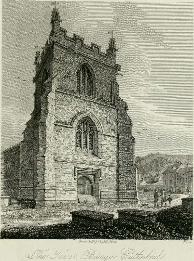 An illustration from History and antiquities of the cathedral churches of Great Britain : illustrated with a series of highly-finished engravings, exhibiting general and particular views, ground plans, and all the architectural features and ornaments in the various styles of building used in our ecclesiastical edifices, 1814, leaf 102