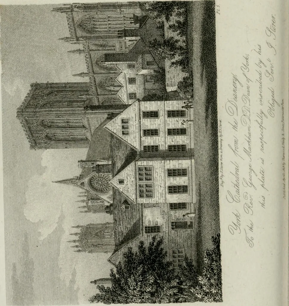 An illustration from History and antiquities of the cathedral churches of Great Britain : illustrated with a series of highly-finished engravings, exhibiting general and particular views, ground plans, and all the architectural features and ornaments in the various styles of building used in our ecclesiastical edifices, 1814, leaf 207