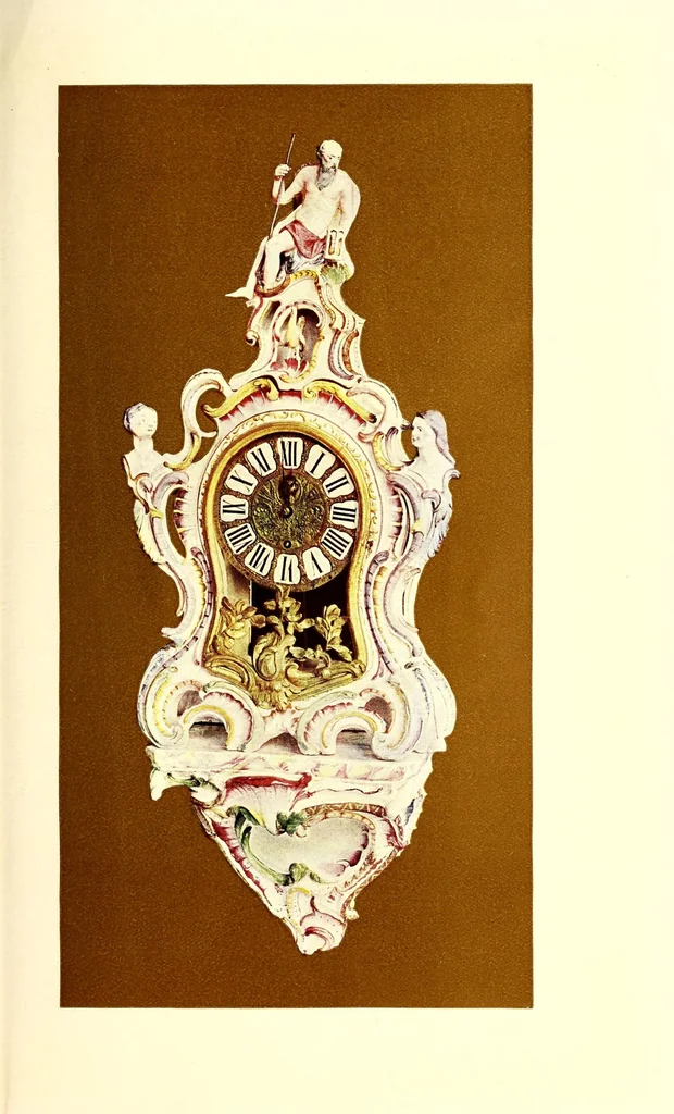 An illustration from A history and description of the old French faïence, with an account of the revival of faïence painting in France, by M. L. Solon; with a preface by William Burton. Containing twenty-four plates in colours, together with reproductions of marks and numerous illustrations, 1903, leaf 291