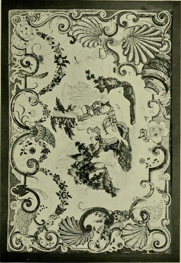 An illustration from A history and description of the old French faïence : with an account of the revival of faïence painting in France, 1903, leaf 218