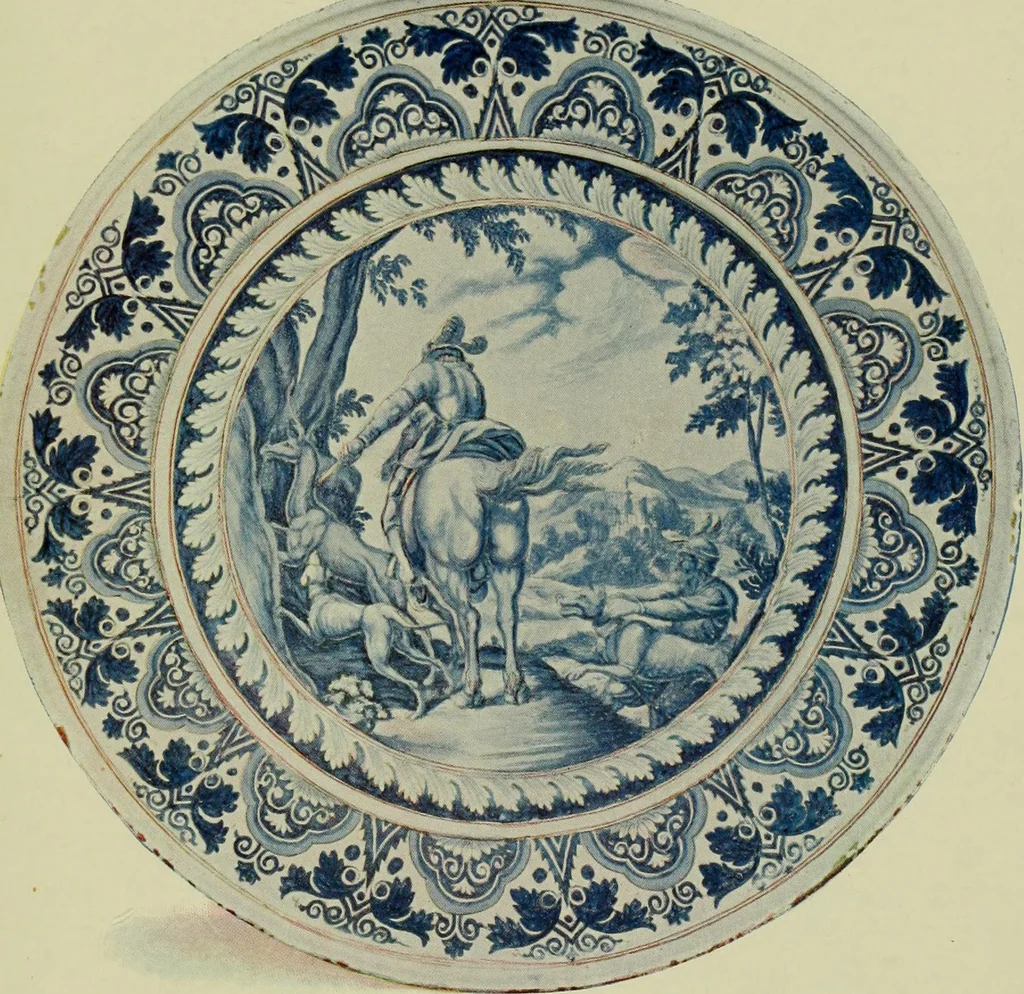 An illustration from A history and description of the old French faïence : with an account of the revival of faïence painting in France, 1903, leaf 244