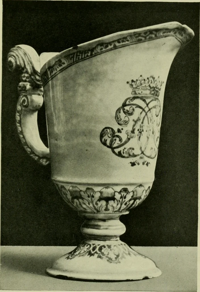 An illustration from A history and description of the old French faïence : with an account of the revival of faïence painting in France, 1903, leaf 262