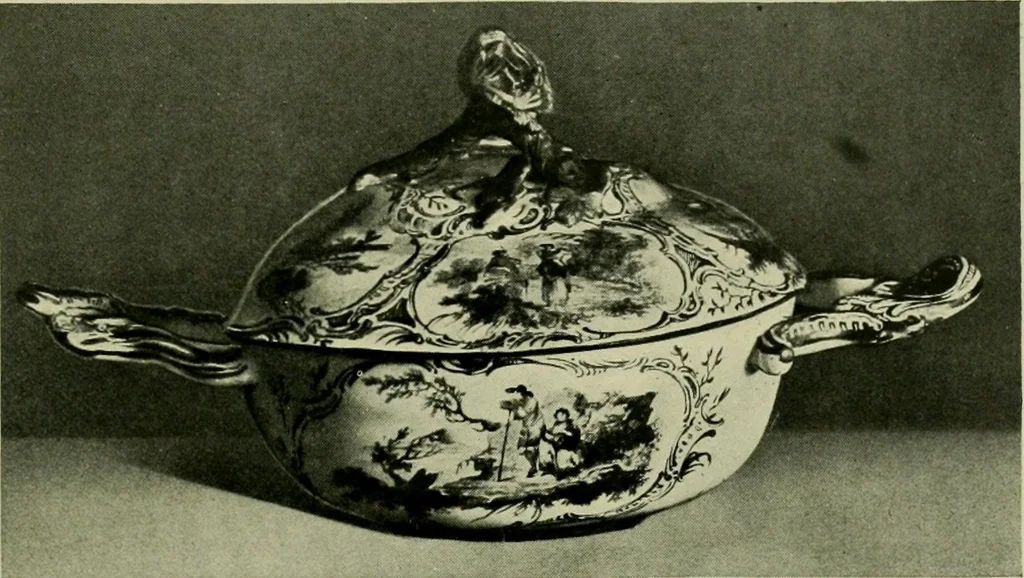 An illustration from A history and description of the old French faïence : with an account of the revival of faïence painting in France, 1903, leaf 338