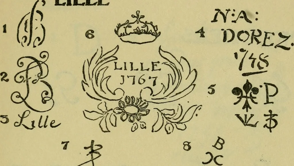 An illustration from A history and description of the old French faïence : with an account of the revival of faïence painting in France, 1903, leaf 406