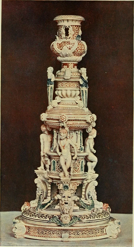 An illustration from A history and description of the old French faïence : with an account of the revival of faïence painting in France, 1903, leaf 9