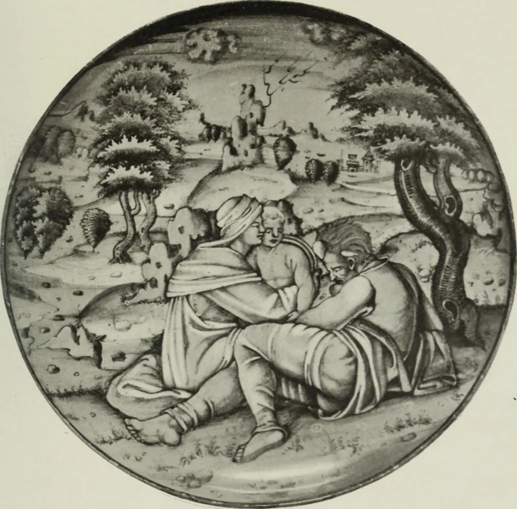 An illustration from A history and description of Italian majolica, 1907, leaf 136