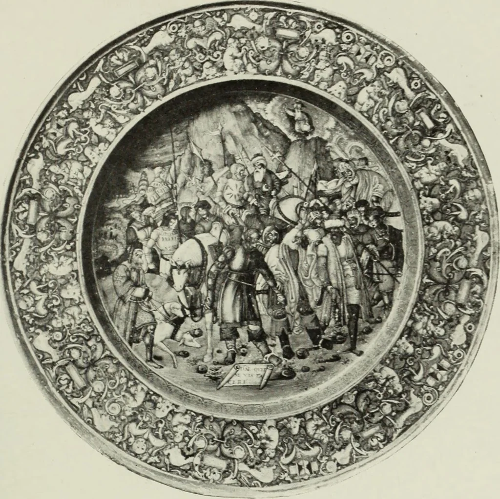 An illustration from A history and description of Italian majolica, 1907, leaf 144