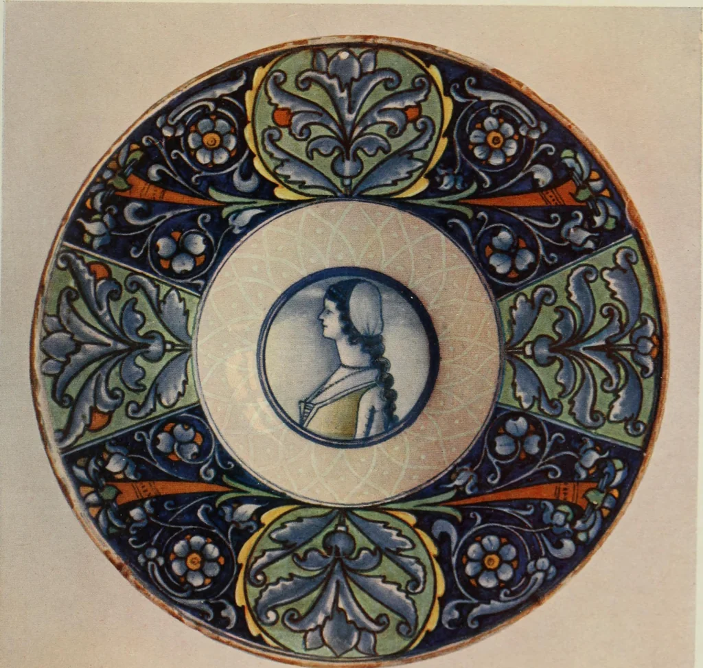 An illustration from A history and description of Italian majolica, 1907, leaf 166