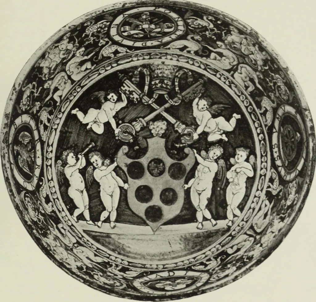 An illustration from A history and description of Italian majolica, 1907, leaf 186