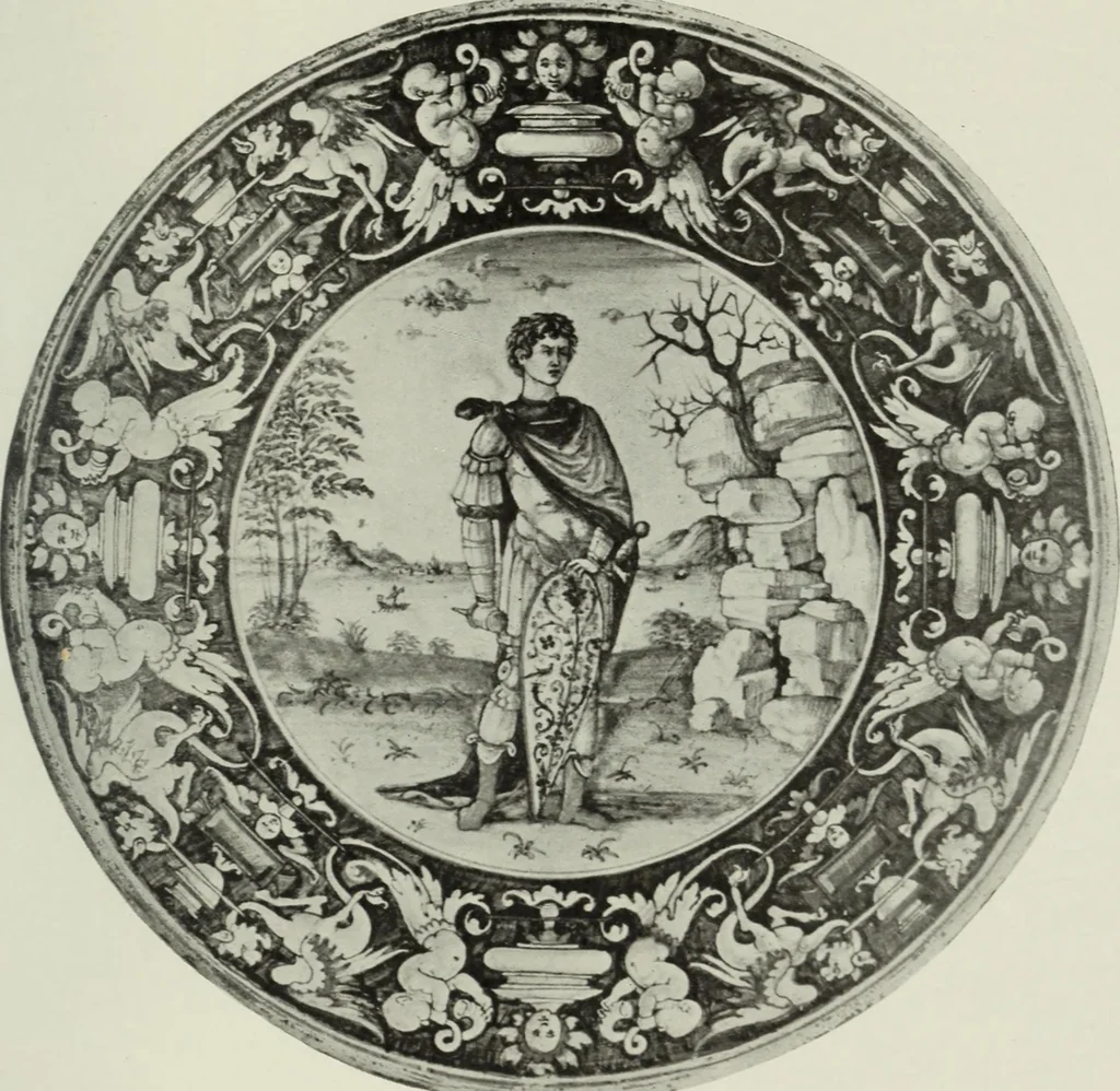 An illustration from A history and description of Italian majolica, 1907, leaf 188