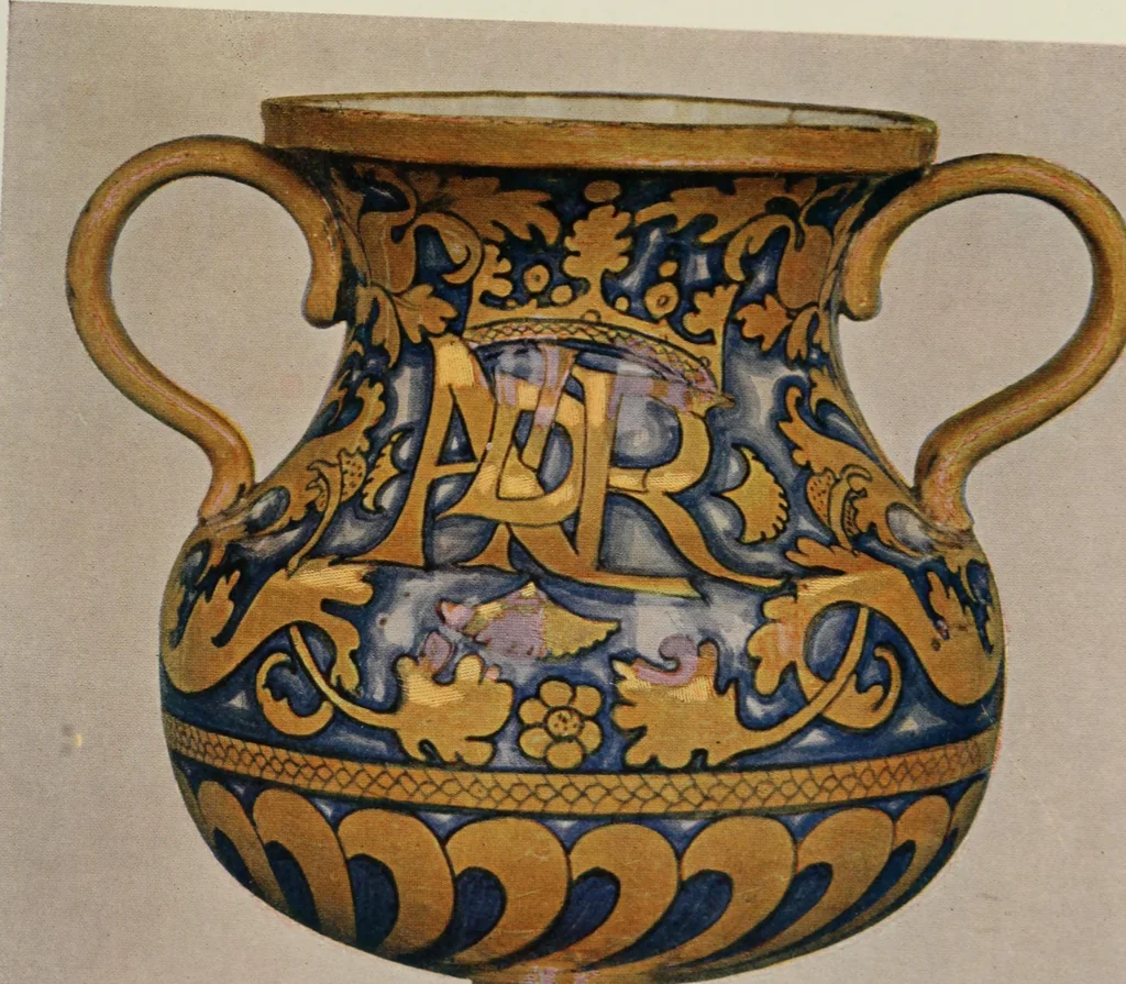 An illustration from A history and description of Italian majolica, 1907, leaf 216