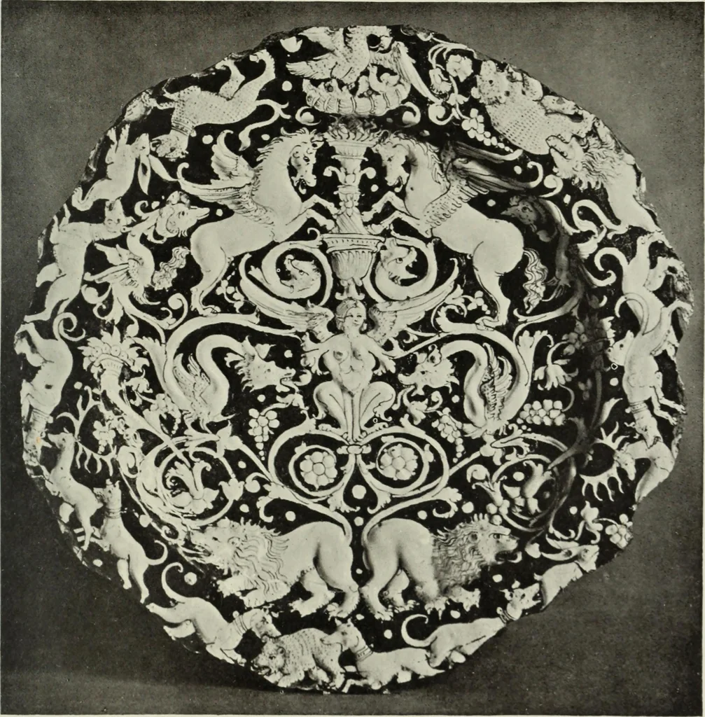 An illustration from A history and description of Italian majolica, 1907, leaf 224