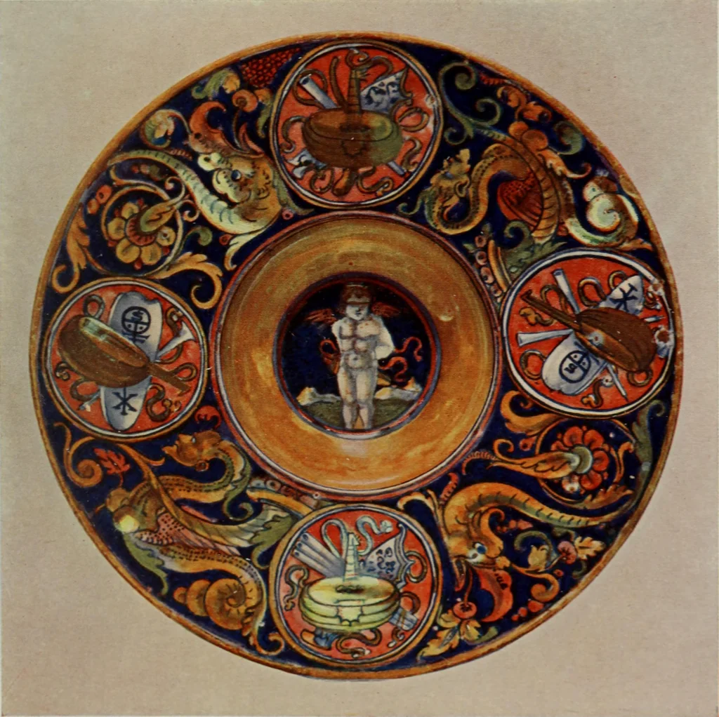 An illustration from A history and description of Italian majolica, 1907, leaf 256