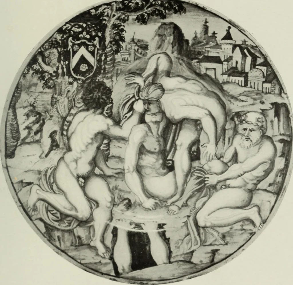 An illustration from A history and description of Italian majolica, 1907, leaf 312