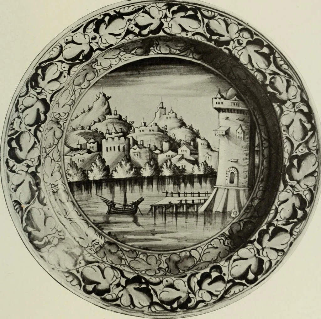 An illustration from A history and description of Italian majolica, 1907, leaf 350
