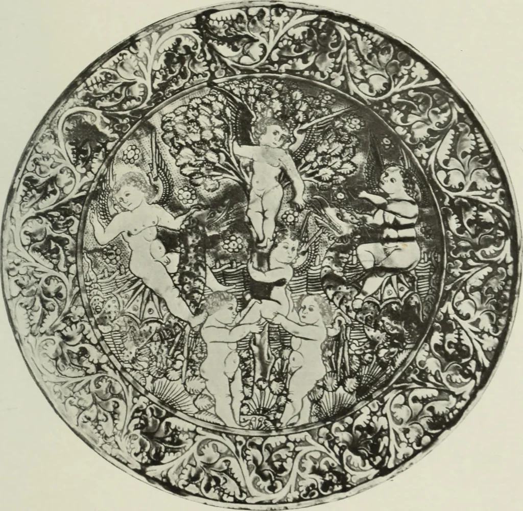 An illustration from A history and description of Italian majolica, 1907, leaf 60